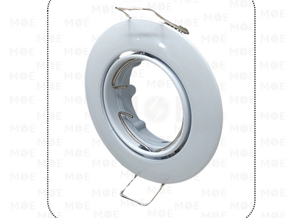 SEC Downlight / Spotlight MR16 Frame White Recessed Adjustable Circular MR11 5.5cm | 129B | سبوت فارغ مدور مخفي ابيض متحرك