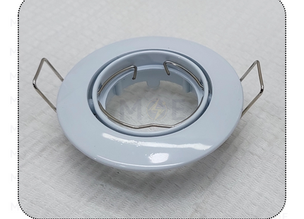 SEC Downlight / Spotlight MR16 Frame White Recessed Adjustable Circular MR11 5.5cm | 129B | سبوت فارغ مدور مخفي ابيض متحرك
