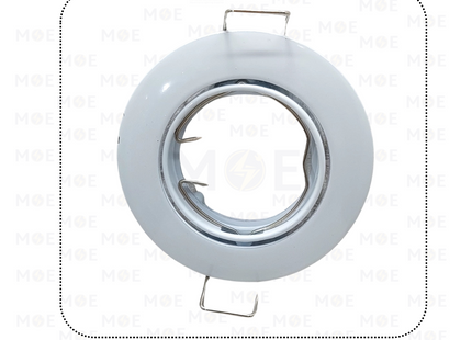 SEC Downlight / Spotlight MR16 Frame White Recessed Adjustable Circular MR11 5.5cm | 129B | سبوت فارغ مدور مخفي ابيض متحرك