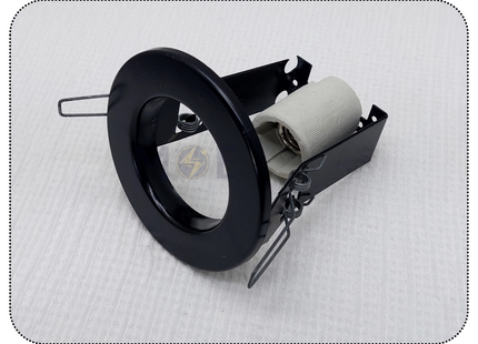 Downlight Spotlight Frame R50 Black Recessed Fix Circular 1xE14 5.5cm | سبوت فارغ مدور مخفي اسود ثابت