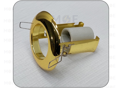Downlight Spotlight Frame R50 Shining Gold Recessed Fix Circular 1xE14 5.5cm | سبوت فارغ مدور مخفي ذهبي لميع ثابت