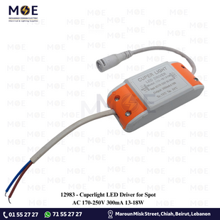 Cuperlight LED Driver for Spot AC 170-250V 300mA 13-18W | ترانس ليد سبوت