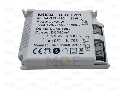 Mhen LED Driver for Spot AC 170-240V DC 66-105V 22-30W 350mA | GEL-1104 | ترانس ليد سبوت