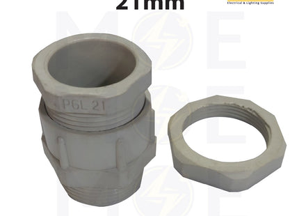 Cable Gland for PVC Pipe/tube Gray 21mm | PGL21 | برس اتوب للتيب رمادي