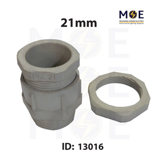 Cable Gland for PVC Pipe/tube Gray 21mm | PGL21 | برس اتوب للتيب رمادي