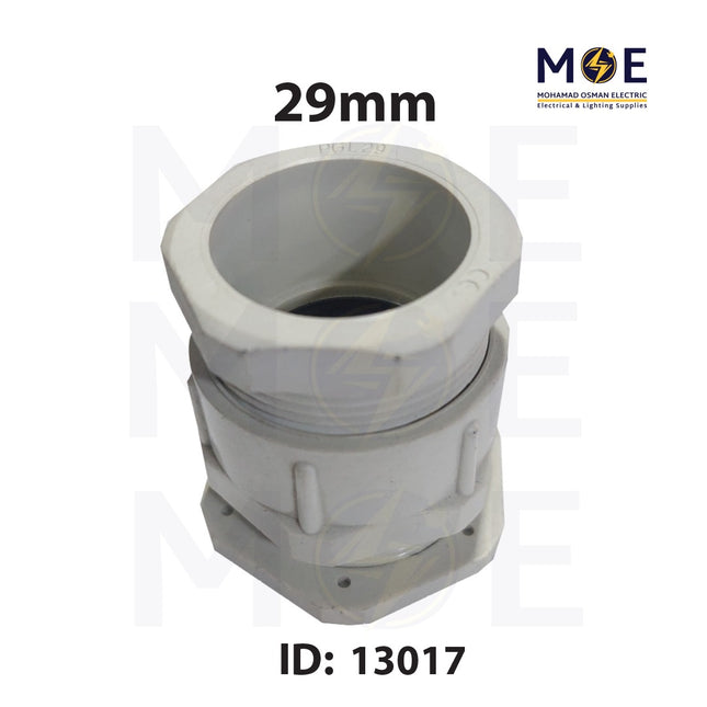 Cable Gland for PVC Pipe/tube Gray 29mm برس اتوب للتيب رمادي