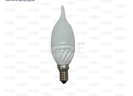 Civilight LED Lamp Milky Candle Tail WarmWhite 2700K E14 4W | LED F37 Bulb | لمبة ليد برم سن رفيع شمعة دنب حليبي ورم وايت
