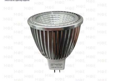 Cuperlight LED Spot Lamp COB Aluminum Warmwhite GU5.3 MR16 5W DC 12V | لمبة سبوت ليد المنيوم ورم وايت