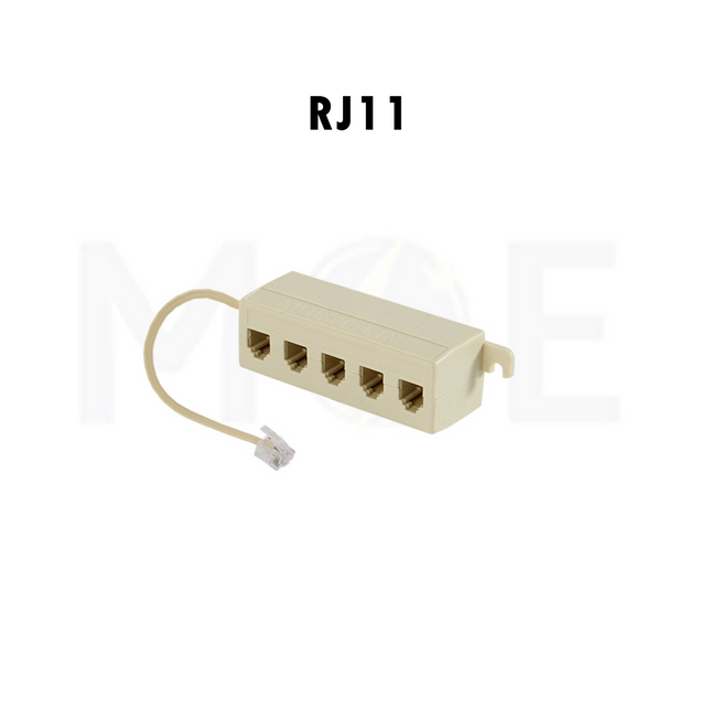 Fiveway Splitter RJ11 1 Male with Cable to 5 RJ11 Female 6P4C | 1Mto5FM