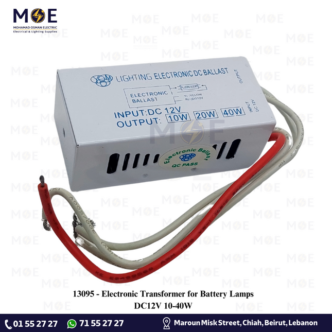 Electronic Transformer for Battery Lamps DC12V 10-40W