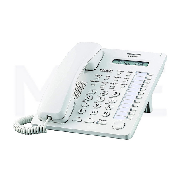 Panasonic Landline Corded Desk phone Central Machine White LCD +12CO | KX-AT7730HK