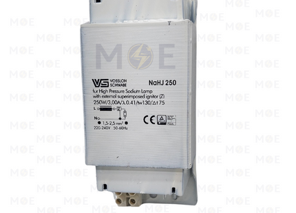 Vossloh Schwabe Safety Transformer/Ballast for Metal Halide Lamps 220V 250W | NaHJ 250 | ترانس متل هالايد حديد