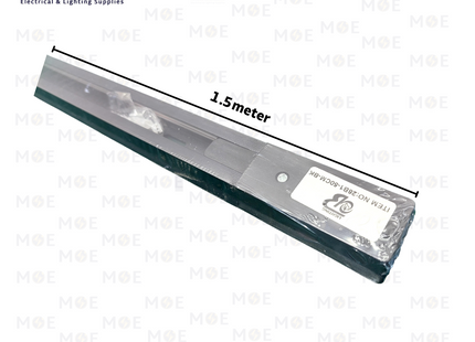 Surface Mounted 2 Wire Track Light Rail Silver 1.5mt | سكة سبوت فضي