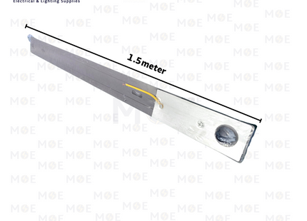 Surface Mounted 2 Wire Track Light Rail Silver 1.5mt | سكة سبوت فضي