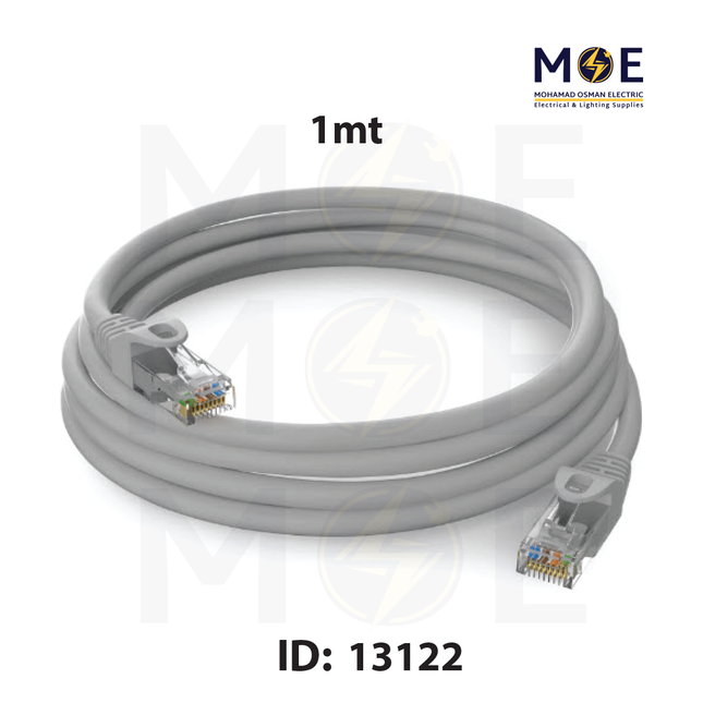 INVAX CAT5E UTP Patch Cord Gray 1mt | وصلة باتش كورد رمادي
