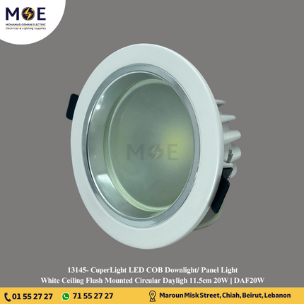 CuperLight LED COB Downlight/ Panel Light White Ceiling Flush Mounted Circular Dayligh 11.5cm 20W | DAF20W