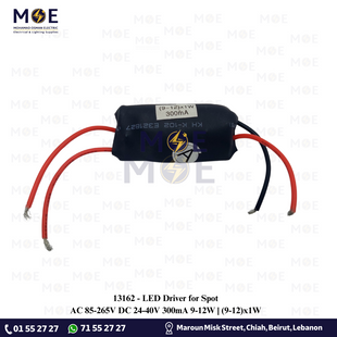 LED Driver for Spot AC 85-265V DC 24-40V 300mA 9-12W | (9-12)x1W | ترانس ليد سبوت