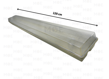 Zalux Fluorescent Tube WaterProof Light Fixture With Electronic Ballast IP65 2x36W 2xT8 120cm | شاسي مطرية فلورسنت مجوزة ترانس الكترون