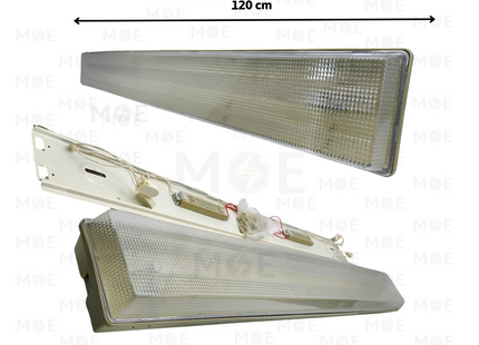 Zalux Fluorescent Tube WaterProof Light Fixture With Electronic Ballast IP65 2x36W 2xT8 120cm | شاسي مطرية فلورسنت مجوزة ترانس الكترون