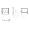 European Netconnect (e-net) Keystone Face Plate 1-port shutter with transparent label field for Cable Trunk | Cover for Cat6 RJ45 Network Keystone Jack | 2module