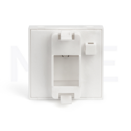 European Netconnect (e-net) Keystone Face Plate 1-port shutter with transparent label field for Cable Trunk | Cover for Cat6 RJ45 Network Keystone Jack | 2module