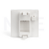European Netconnect (e-net) Keystone Face Plate 1-port shutter with transparent label field for Cable Trunk | Cover for Cat6 RJ45 Network Keystone Jack | 2module