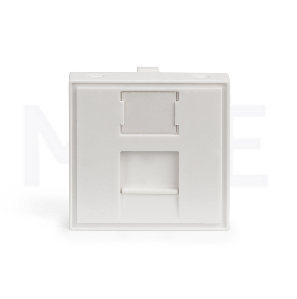 European Netconnect (e-net) Keystone Face Plate 1-port shutter with transparent label field for Cable Trunk | Cover for Cat6 RJ45 Network Keystone Jack | 2module