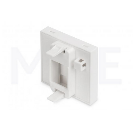 European Netconnect (e-net) Keystone Face Plate 1-port shutter with transparent label field for Cable Trunk | Cover for Cat6 RJ45 Network Keystone Jack | 2module