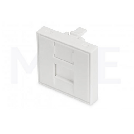 European Netconnect (e-net) Keystone Face Plate 1-port shutter with transparent label field for Cable Trunk | Cover for Cat6 RJ45 Network Keystone Jack | 2module