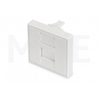 European Netconnect (e-net) Keystone Face Plate 1-port shutter with transparent label field for Cable Trunk | Cover for Cat6 RJ45 Network Keystone Jack | 2module