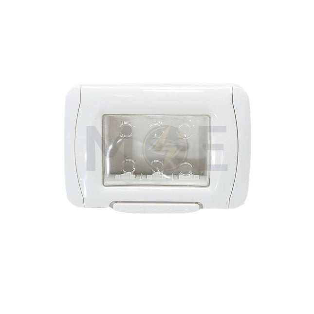 System Gewiss Splashproof Waterproof Cover Plate White 3Mod.