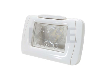 System Gewiss Splashproof Waterproof Cover Plate White 3Mod.