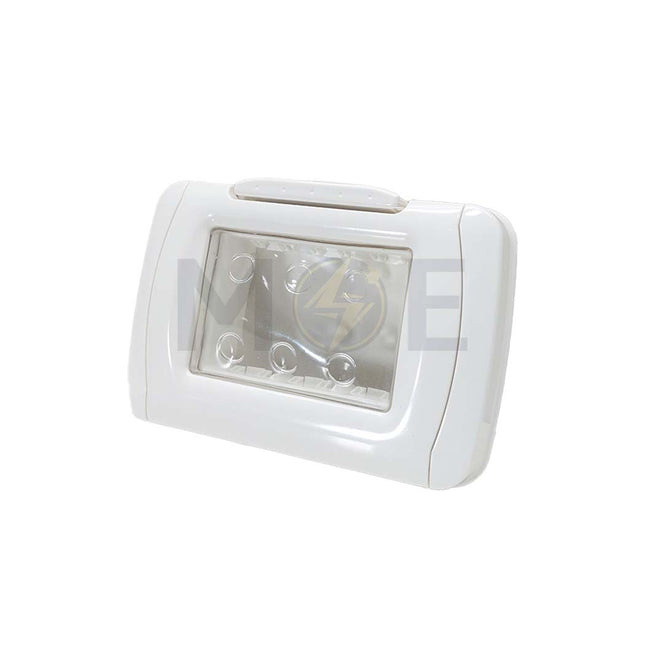 System Gewiss Splashproof Waterproof Cover Plate White 3Mod.