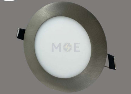 Class Lighting LED Downlight/ Panel Light Chrome Ceiling Flush Mounted Circular Warmwhite 3200K 510Lm 10.5cm 6W | CLSP-RD-6W