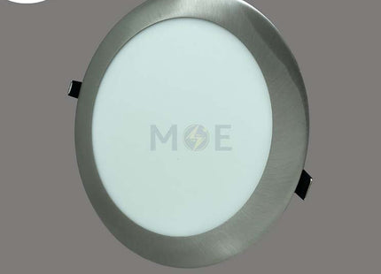 Class Lighting LED Downlight/ Panel Light Chrome Ceiling Flush Mounted Circular Daylight 7000K 1530Lm 20.5cm 18W | CLSP-RD-18W