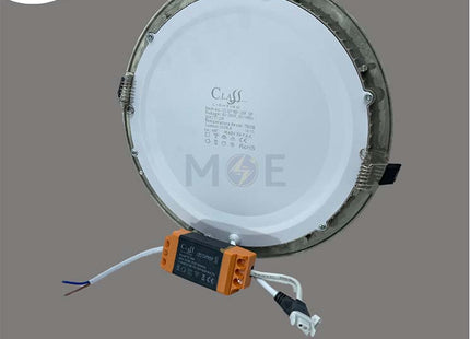 Class Lighting LED Downlight/ Panel Light Chrome Ceiling Flush Mounted Circular Daylight 7000K 1530Lm 20.5cm 18W | CLSP-RD-18W