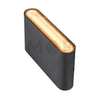 Goldenlight IP65 COB LED Outdoor UP & Down Wall Light Dark gray Warmwhite 17x9cm 12W | JLW1710S-12W