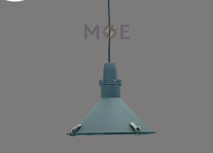Pigozzo High Bay Pendant Light E27 25cm | تنزيلة هاي باي رمادي شكل مايكروفون