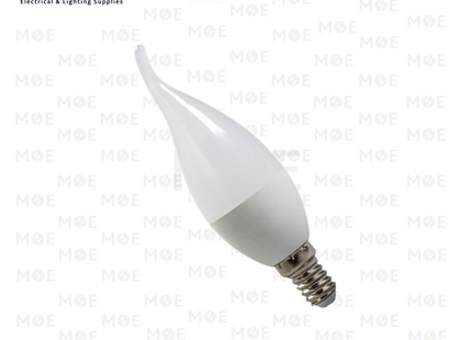 Mec LED Lamp Candle Tail Frosted WarmWhite E14 7W | لمبة ليد برم سن رفيع شمعة دنب مغشى ورم وايت