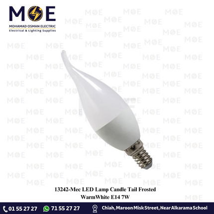 Mec LED Lamp Candle Tail Frosted WarmWhite E14 7W