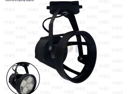 Track Light Head Spot Black PAR30 1xE27 19x11.5cm | سبوت فارغ على سكة اسود