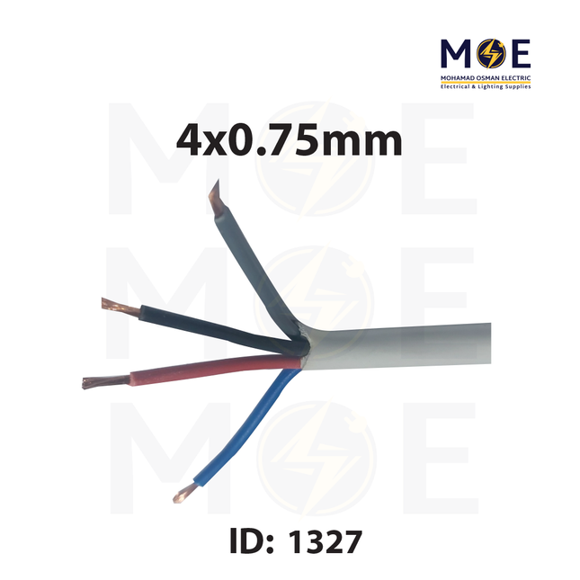 Liban Cables Multicore Cable Flexible | NYLHY 4x0.75mm | كابل مبروم شعري ابيض