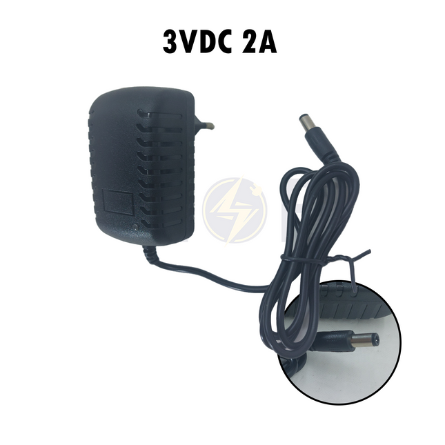 Power Adapter With Wide Output Connector AC/DC 3V 2A | HX-0320