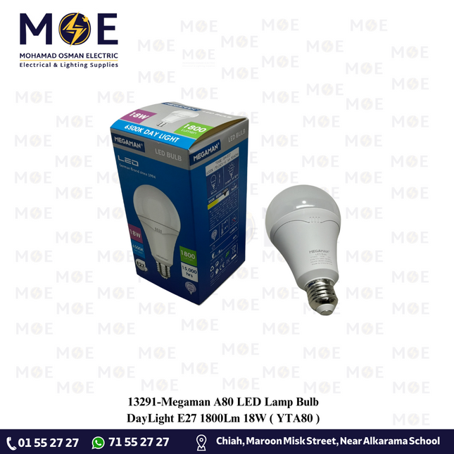 Megaman A80 LED Lamp Bulb DayLight E27 1800Lm 18W | YTA80