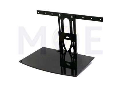 DVD stand Wall Mount Fixed Single Glass Shelf Max Load 5Kg 360x250mm  EKT102 - حامل دي في دي حائطي مع رف زجاجي 