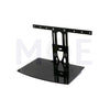 DVD stand Wall Mount Fixed Single Glass Shelf Max Load 5Kg 360x250mm  EKT102 - حامل دي في دي حائطي مع رف زجاجي 