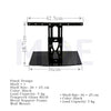 DVD stand Wall Mount Fixed Single Glass Shelf Max Load 5Kg 360x250mm  EKT102 - حامل دي في دي حائطي مع رف زجاجي 