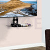 DVD stand Wall Mount Fixed Single Glass Shelf Max Load 5Kg 360x250mm  EKT102 - حامل دي في دي حائطي مع رف زجاجي 