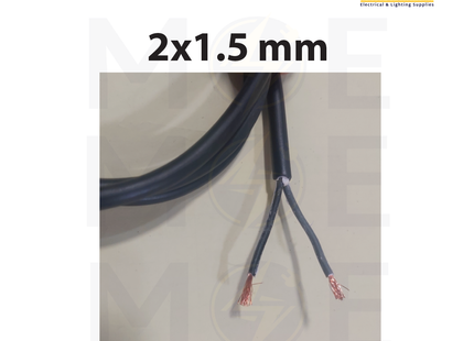 Liban Cables Multicore Fiber CU Core Flexible Black | NYMHY 2x1.5 mm | كابل مبروم شعري اسود