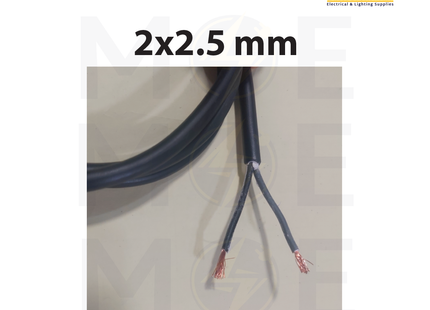Liban Cables Multicore Fiber CU Core Flexible Black | NYMHY 2x2.5 mm | كابل مبروم شعري اسود